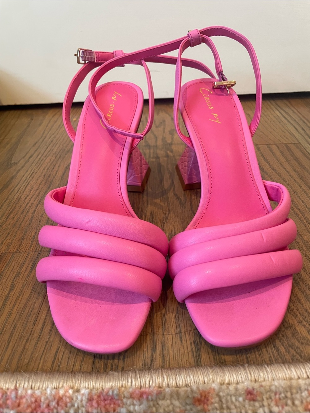 Women’s Pink Strappy Block Heel Sandals
